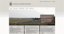 Desktop Screenshot of chateau-ziltener.com