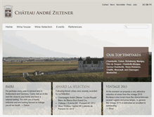 Tablet Screenshot of chateau-ziltener.com